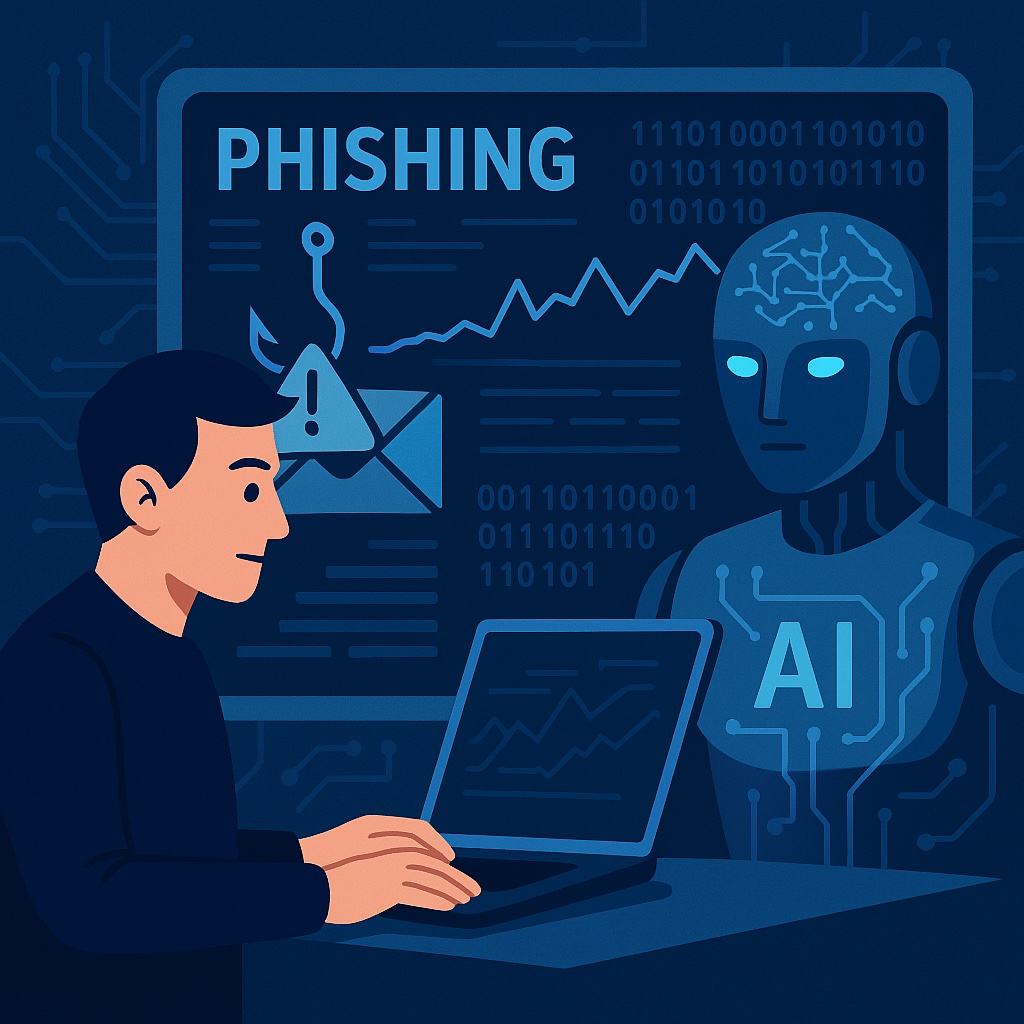 IA analisando padrões de phishing em tempo real
