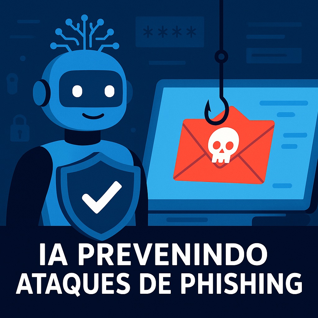 Ilustração sobre IA prevenindo ataques de phishing