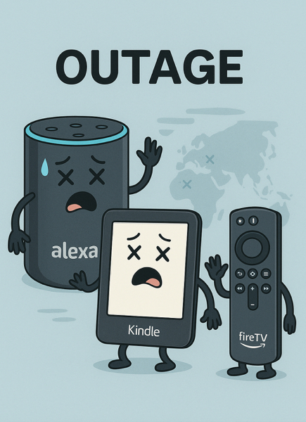 Capa do artigo: interrupção na AWS afetando diversos serviços online