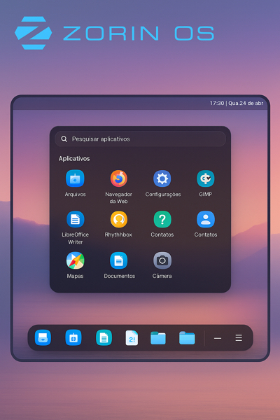 Interface do Zorin OS 18