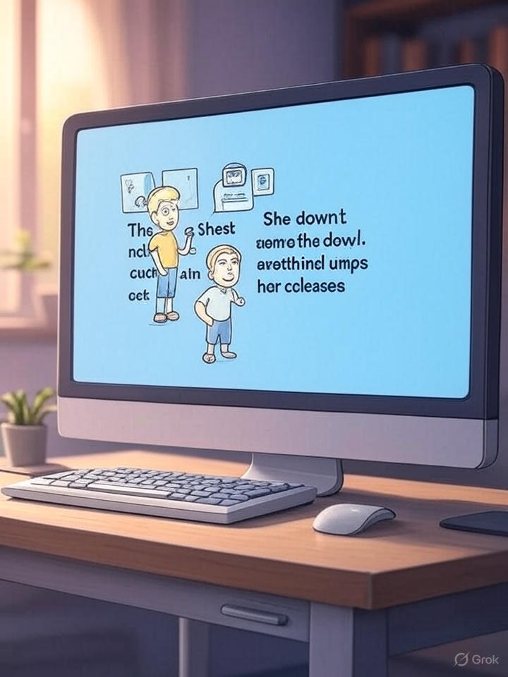 Ilustração mockup de dicas para desligar Windows, com ícones de alertas e passos em estilo ilustrado